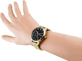 Buy Shop Tommy Hilfiger Brooke Black Dial Gold Steel Strap Watch for Women - 1782019 USA Online