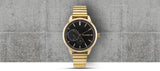 Buy Shop Tommy Hilfiger Brooke Black Dial Gold Steel Strap Watch for Women - 1782019 USA Online