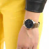 Buy Shop Tommy Hilfiger Brooke Black Dial Gold Steel Strap Watch for Women - 1782019 USA Online