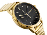 Buy Shop Tommy Hilfiger Brooke Black Dial Gold Steel Strap Watch for Women - 1782019 USA Online