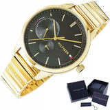 Buy Shop Tommy Hilfiger Brooke Black Dial Gold Steel Strap Watch for Women - 1782019 USA Online