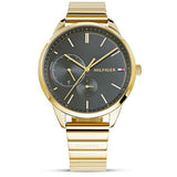 Buy Shop Tommy Hilfiger Brooke Black Dial Gold Steel Strap Watch for Women - 1782019 USA Online