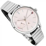 Buy Shop Tommy Hilfiger Brooke Pink Dial Silver Steel Strap Watch for Women - 1782020 USA Online