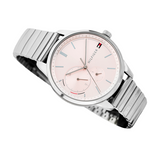 Buy Shop Tommy Hilfiger Brooke Pink Dial Silver Steel Strap Watch for Women - 1782020 USA Online