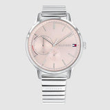 Buy Shop Tommy Hilfiger Brooke Pink Dial Silver Steel Strap Watch for Women - 1782020 USA Online