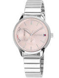 Buy Shop Tommy Hilfiger Brooke Pink Dial Silver Steel Strap Watch for Women - 1782020 USA Online