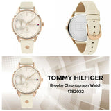 Buy Shop Tommy Hilfiger Brooke Quartz White Dial Cream Leather Strap Watch for Women - 1782022 USA Online