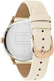Buy Shop Tommy Hilfiger Brooke Quartz White Dial Cream Leather Strap Watch for Women - 1782022 USA Online