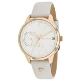 Buy Shop Tommy Hilfiger Brooke Quartz White Dial Cream Leather Strap Watch for Women - 1782022 USA Online