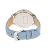 Buy Shop Tommy Hilfiger Brooke Silver Dial Blue Leather Strap Watch for Women - 1782023 USA Online