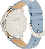 Buy Shop Tommy Hilfiger Brooke Silver Dial Blue Leather Strap Watch for Women - 1782023 USA Online