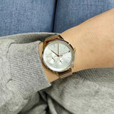 Buy Shop Tommy Hilfiger Brooke Silver Dial Rose Gold Steel Strap Watch for Women - 1782021 USA Online