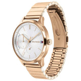 Buy Shop Tommy Hilfiger Brooke Silver Dial Rose Gold Steel Strap Watch for Women - 1782021 USA Online