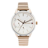 Buy Shop Tommy Hilfiger Brooke Silver Dial Rose Gold Steel Strap Watch for Women - 1782021 USA Online