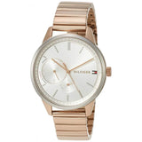 Buy Shop Tommy Hilfiger Brooke Silver Dial Rose Gold Steel Strap Watch for Women - 1782021 USA Online