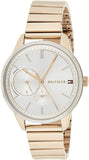 Buy Shop Tommy Hilfiger Brooke Silver Dial Rose Gold Steel Strap Watch for Women - 1782021 USA Online