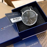 Buy Shop Tommy Hilfiger Brooklyn Black Dial Black Leather Strap Watch for Men - 1791509 USA Online