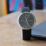 Buy Shop Tommy Hilfiger Brooklyn Black Dial Black Leather Strap Watch for Men - 1791509 USA Online