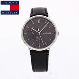 Buy Shop Tommy Hilfiger Brooklyn Black Dial Black Leather Strap Watch for Men - 1791509 USA Online
