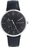 Buy Shop Tommy Hilfiger Brooklyn Black Dial Black Leather Strap Watch for Men - 1791509 USA Online