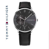 Buy Shop Tommy Hilfiger Brooklyn Black Dial Black Leather Strap Watch for Men - 1791509 USA Online