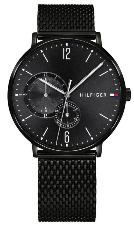 Buy Shop Tommy Hilfiger Brooklyn Black Dial Black Mesh Bracelet Watch for Men - 1791507 USA Online