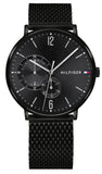 Buy Shop Tommy Hilfiger Brooklyn Black Dial Black Mesh Bracelet Watch for Men - 1791507 USA Online