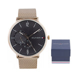 Buy Shop Tommy Hilfiger Brooklyn Grey Dial Gold Mesh Bracelet Watch for Men - 1791506 USA Online