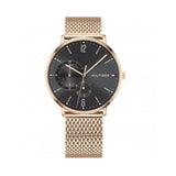 Buy Shop Tommy Hilfiger Brooklyn Grey Dial Gold Mesh Bracelet Watch for Men - 1791506 USA Online
