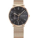 Buy Shop Tommy Hilfiger Brooklyn Grey Dial Gold Mesh Bracelet Watch for Men - 1791506 USA Online