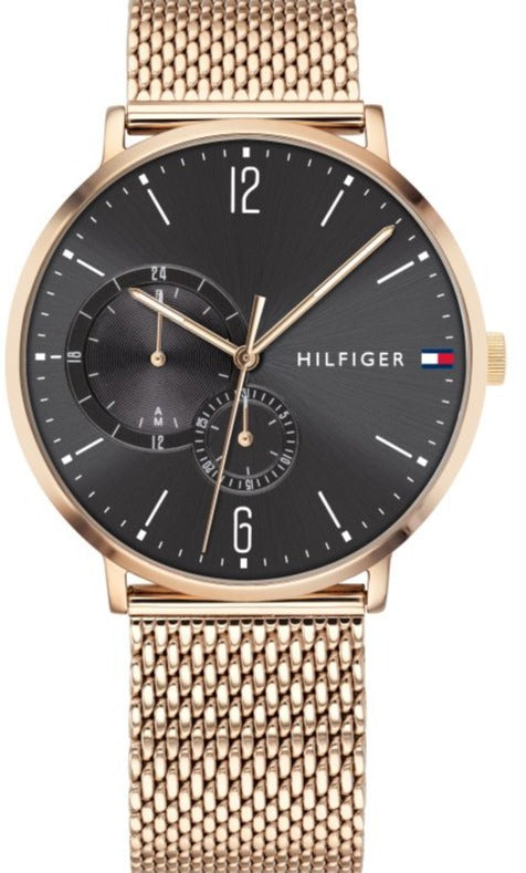 Buy Shop Tommy Hilfiger Brooklyn Grey Dial Gold Mesh Bracelet Watch for Men - 1791506 USA Online