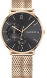 Buy Shop Tommy Hilfiger Brooklyn Grey Dial Gold Mesh Bracelet Watch for Men - 1791506 USA Online
