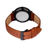 Buy Shop Tommy Hilfiger Brooklyn Quartz Black Dial Brown Leather Strap Watch for Men - 1791510 USA Online