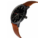 Buy Shop Tommy Hilfiger Brooklyn Quartz Black Dial Brown Leather Strap Watch for Men - 1791510 USA Online