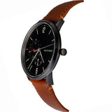 Buy Shop Tommy Hilfiger Brooklyn Quartz Black Dial Brown Leather Strap Watch for Men - 1791510 USA Online