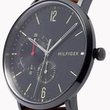Buy Shop Tommy Hilfiger Brooklyn Quartz Black Dial Brown Leather Strap Watch for Men - 1791510 USA Online