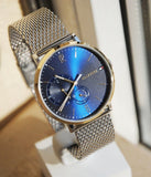 Buy Shop Tommy Hilfiger Brooklyn Quartz Blue Dial Silver Mesh Bracelet Watch for Men - 1791505 USA Online
