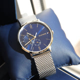 Buy Shop Tommy Hilfiger Brooklyn Quartz Blue Dial Silver Mesh Bracelet Watch for Men - 1791505 USA Online