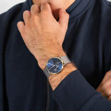 Buy Shop Tommy Hilfiger Brooklyn Quartz Blue Dial Silver Mesh Bracelet Watch for Men - 1791505 USA Online