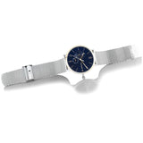 Buy Shop Tommy Hilfiger Brooklyn Quartz Blue Dial Silver Mesh Bracelet Watch for Men - 1791505 USA Online