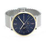 Buy Shop Tommy Hilfiger Brooklyn Quartz Blue Dial Silver Mesh Bracelet Watch for Men - 1791505 USA Online