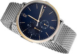 Buy Shop Tommy Hilfiger Brooklyn Quartz Blue Dial Silver Mesh Bracelet Watch for Men - 1791505 USA Online