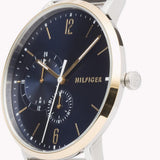 Buy Shop Tommy Hilfiger Brooklyn Quartz Blue Dial Silver Mesh Bracelet Watch for Men - 1791505 USA Online