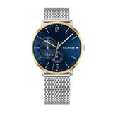 Buy Shop Tommy Hilfiger Brooklyn Quartz Blue Dial Silver Mesh Bracelet Watch for Men - 1791505 USA Online