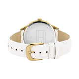 Buy Shop Tommy Hilfiger Brooklyn Quartz White Dial White Leather Strap Watch for Women - 1782018 USA Online