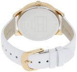 Buy Shop Tommy Hilfiger Brooklyn Quartz White Dial White Leather Strap Watch for Women - 1782018 USA Online