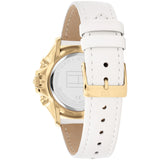 Buy Shop Tommy Hilfiger Brooklyn Quartz White Dial White Leather Strap Watch for Women - 1782018 USA Online