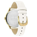 Buy Shop Tommy Hilfiger Brooklyn Quartz White Dial White Leather Strap Watch for Women - 1782018 USA Online