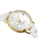 Buy Shop Tommy Hilfiger Brooklyn Quartz White Dial White Leather Strap Watch for Women - 1782018 USA Online