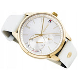 Buy Shop Tommy Hilfiger Brooklyn Quartz White Dial White Leather Strap Watch for Women - 1782018 USA Online